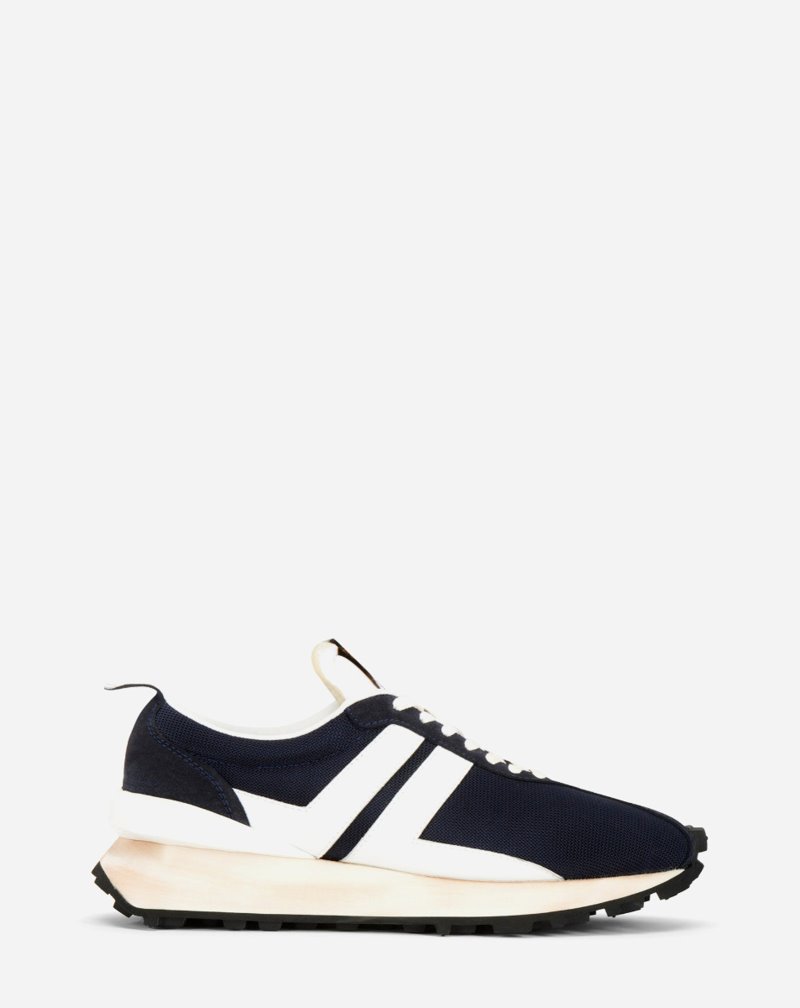 Lanvin Mesh Bumpr Sneakers Sneakers Herr Svarta Vita | DW87-9557J1