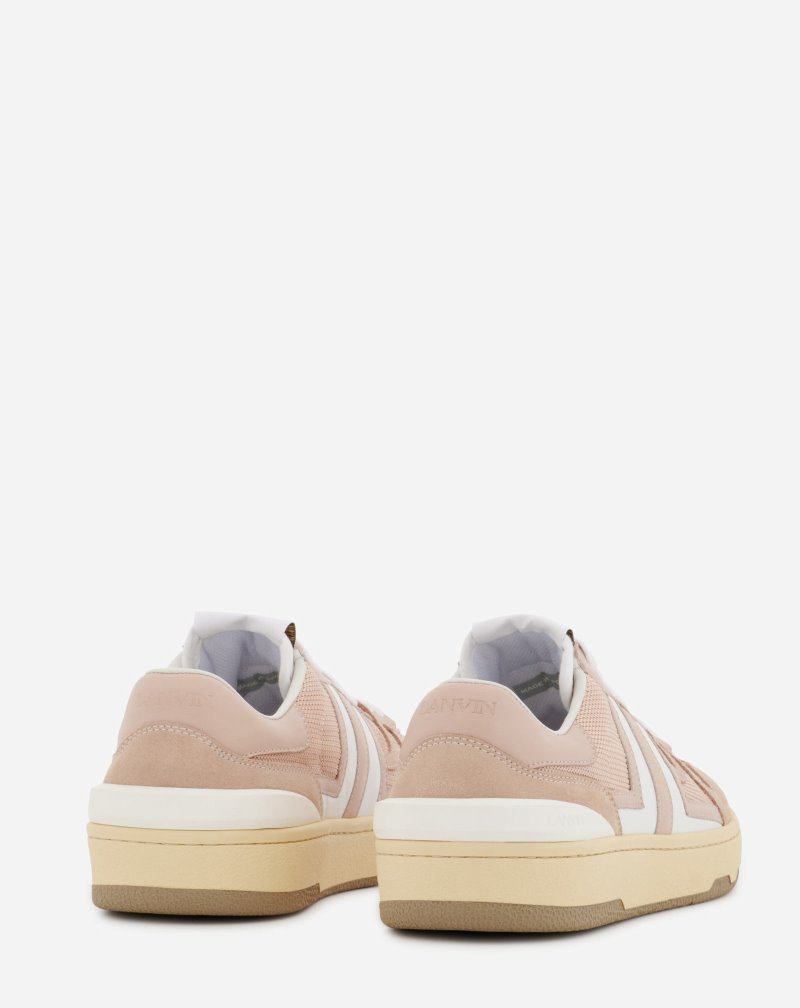 Lanvin Mesh Clay Sneakers Sneakers Dam Rosa Vita | UU90-0180K8