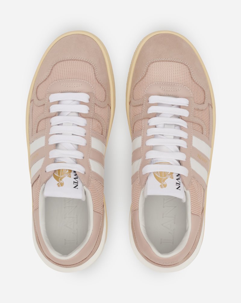 Lanvin Mesh Clay Sneakers Sneakers Dam Rosa Vita | UU90-0180K8
