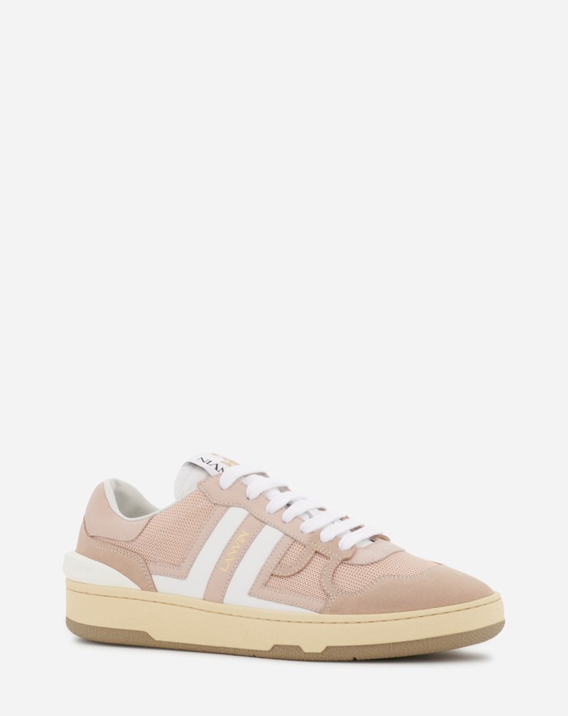 Lanvin Mesh Clay Sneakers Sneakers Dam Rosa Vita | UU90-0180K8