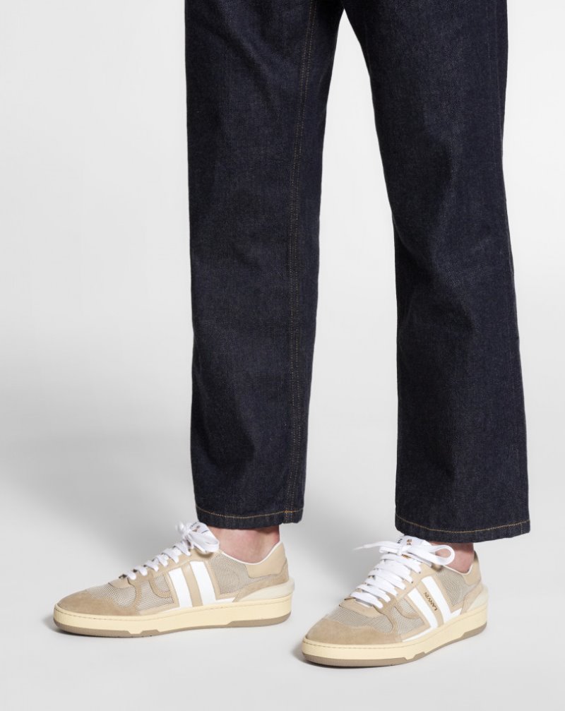 Lanvin Mesh Clay Sneakers Sneakers Herr Beige Vita | VU70-0190P5