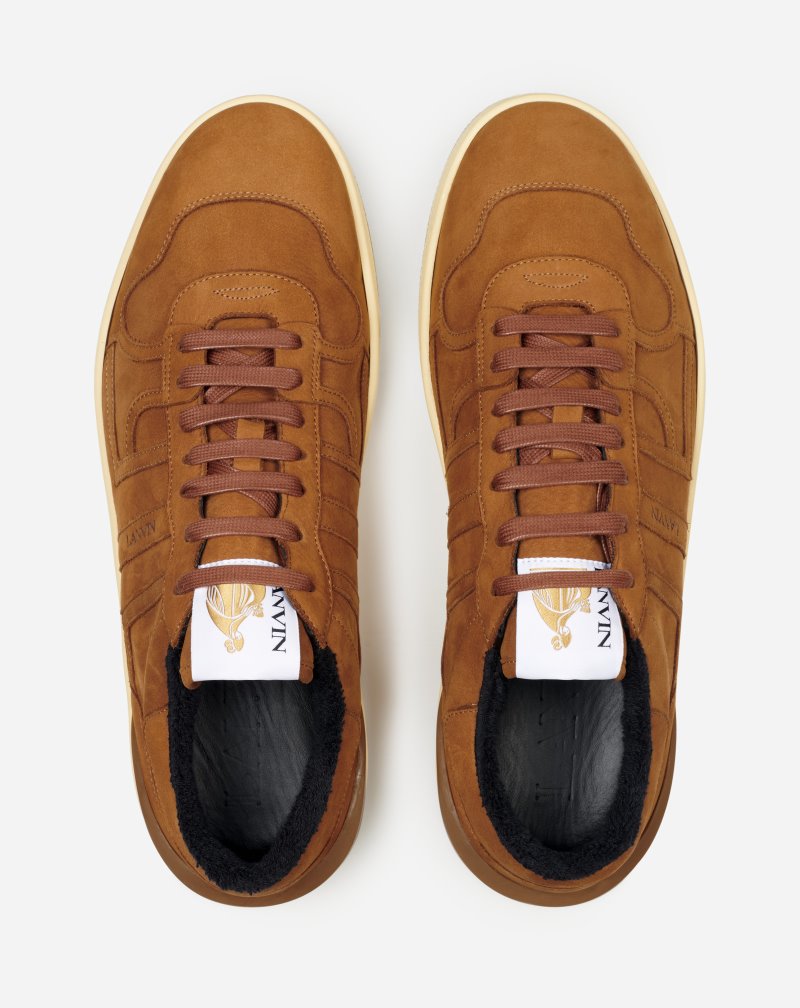 Lanvin Nubuck Clay Sneakers Sneakers Herr Svarta | GA57-8477V3