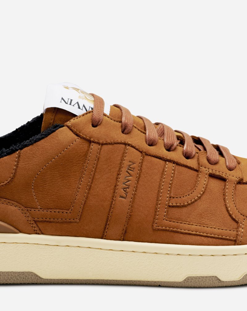 Lanvin Nubuck Clay Sneakers Sneakers Herr Svarta | GA57-8477V3
