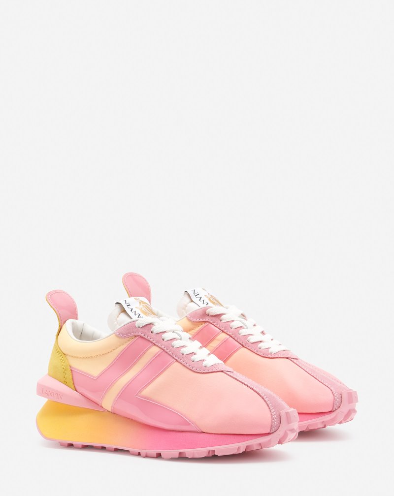 Lanvin Nylon Bumpr Sneakers Sneakers Dam Ljusrosa Gula | EP95-6675H6