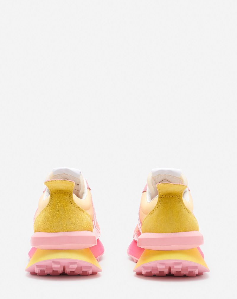 Lanvin Nylon Bumpr Sneakers Sneakers Dam Ljusrosa Gula | EP95-6675H6