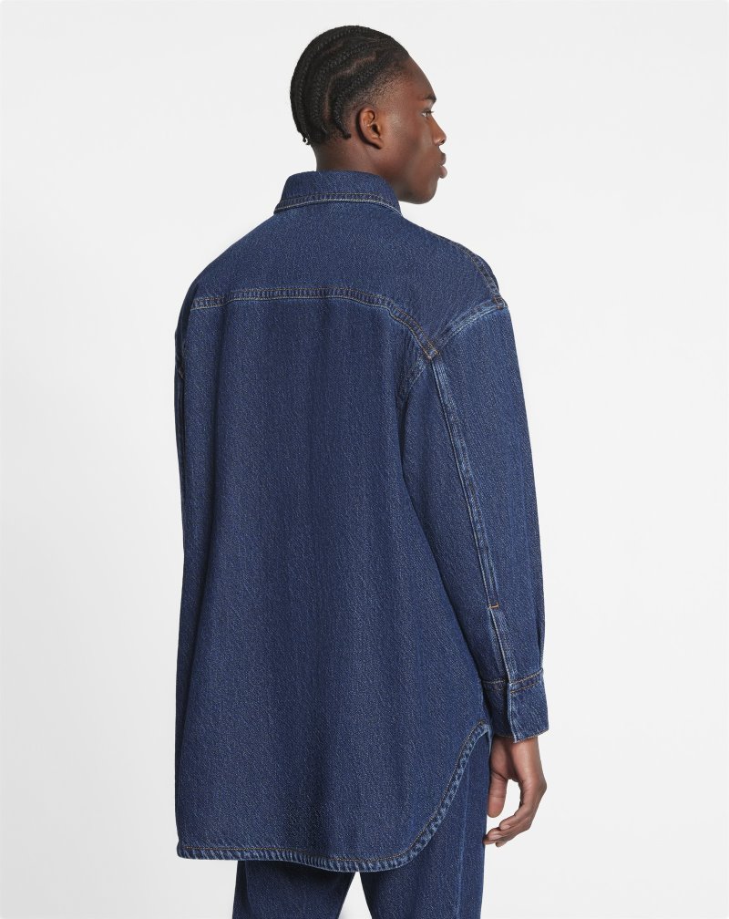 Lanvin Oversized Denim Overshirt Övertröja Herr Ljusblå | YE23-4353G3