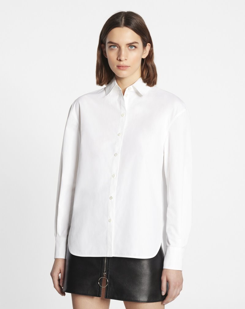Lanvin Oversized Shirts Skjorta Dam Vita | JZ68-4008P2