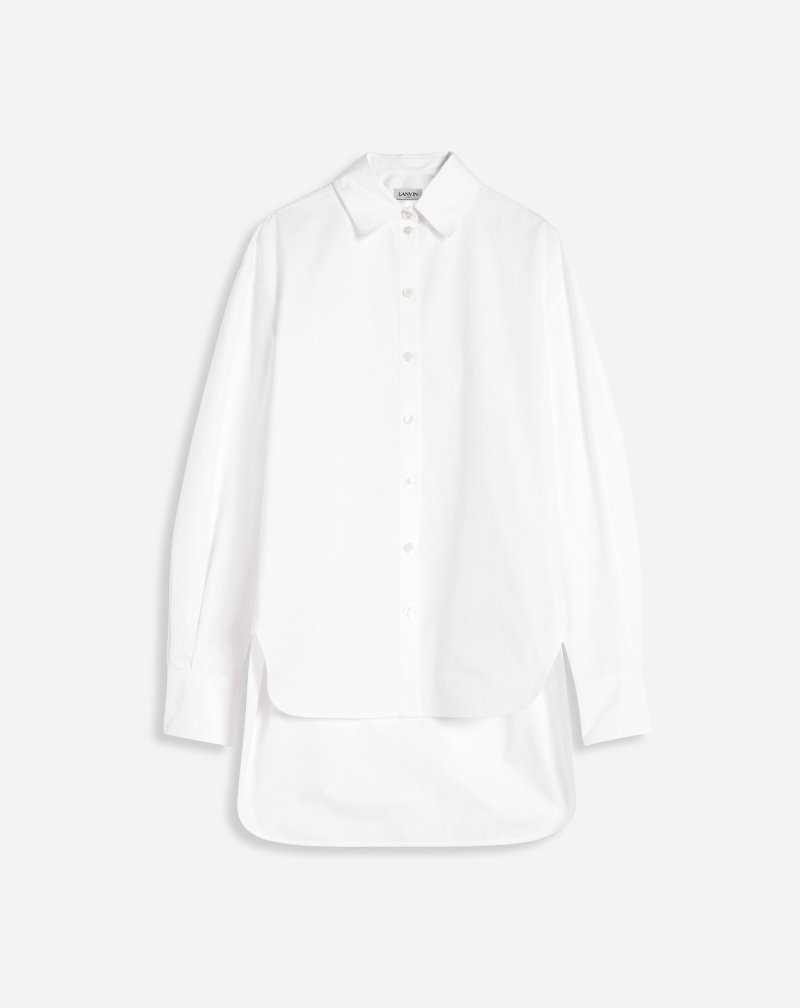 Lanvin Oversized Shirts Skjorta Dam Vita | JZ68-4008P2