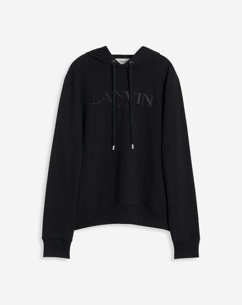 Lanvin Paris Hoodie Hoodie Herr Svarta | WN43-1063W2