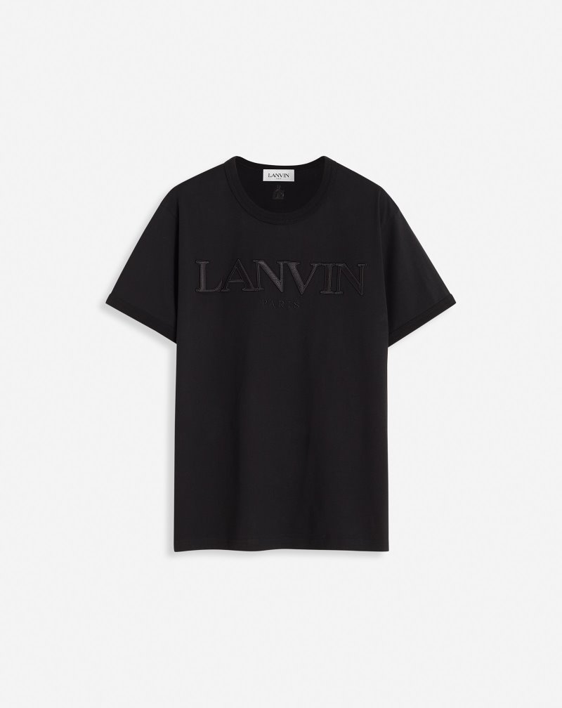 Lanvin Paris T Shirts T-shirt Dam Svarta | EQ28-7908R3