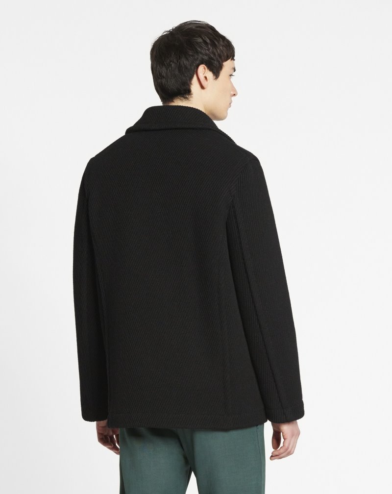 Lanvin Peacoat With Large Buttons Rockar Herr Svarta | WG78-5948G5