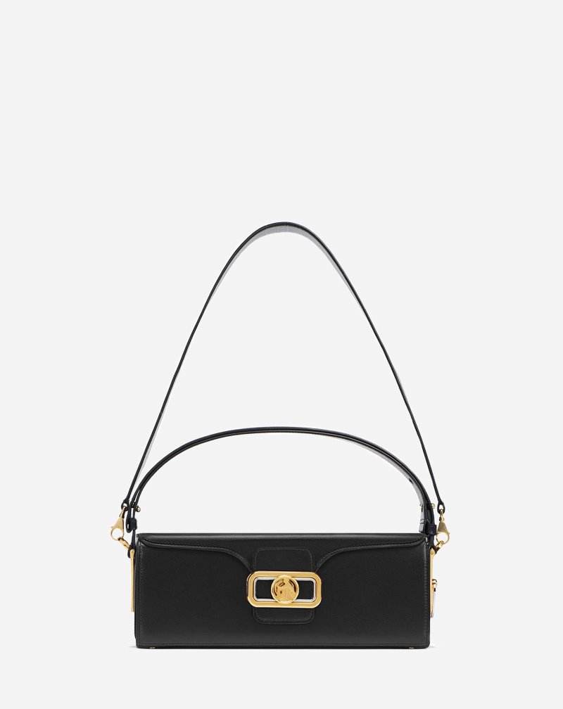 Lanvin Pencil Bag In Box Calf Väskor Dam Svarta | ZW47-4967A1