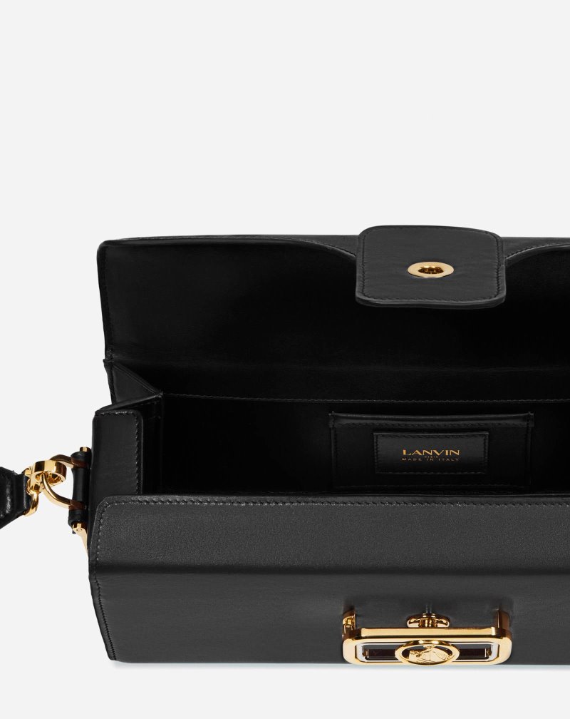 Lanvin Pencil Bag In Box Calf Väskor Dam Svarta | ZW47-4967A1