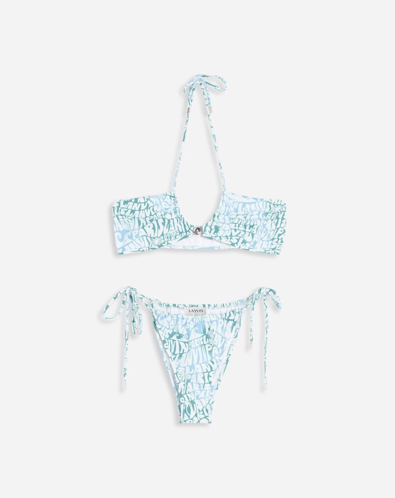 Lanvin Print Bikini Bikini Dam Blå | WA76-7356X9
