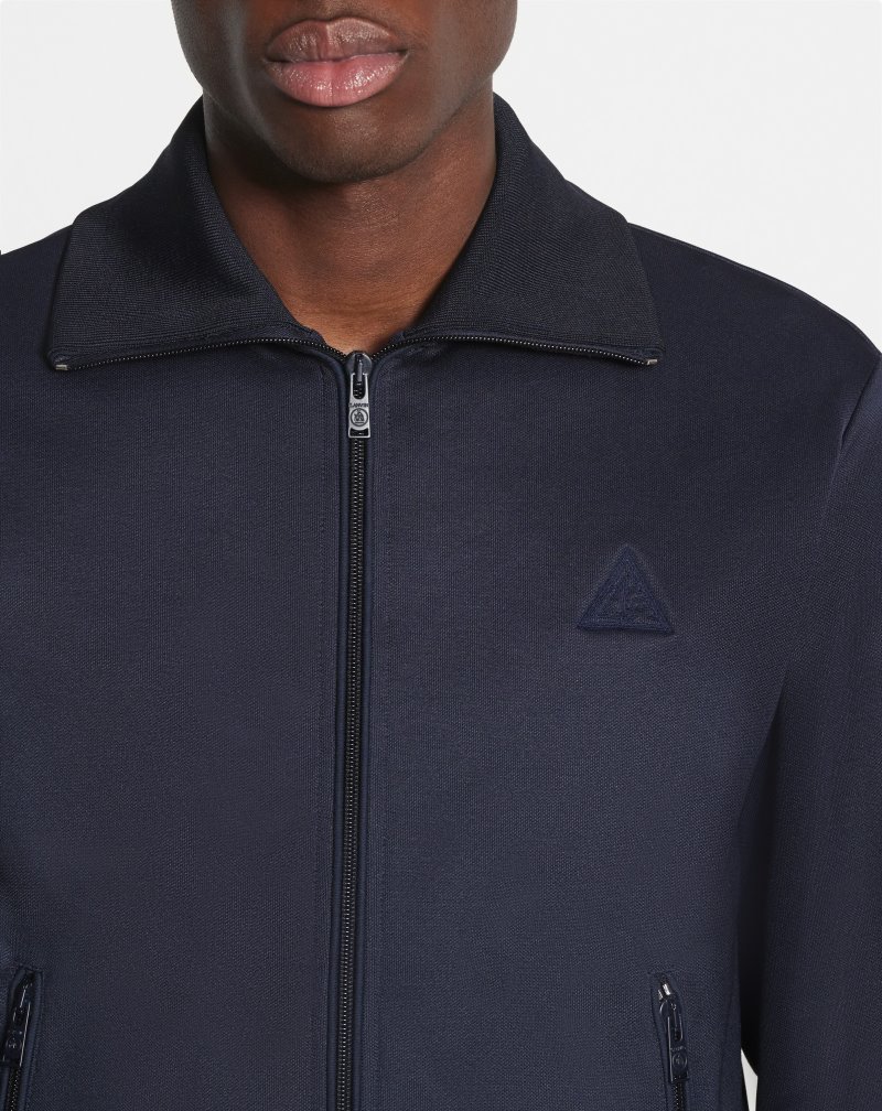 Lanvin Printed Lanvin Triangle Logo Jacket Jackor Herr Blå | EZ74-8154R7