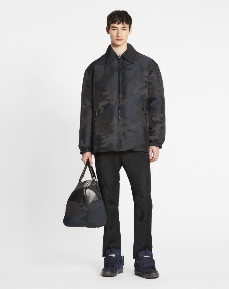 Lanvin Reversible Jacket Jackor Herr Marinblå Blå Bruna | VM66-1026R1