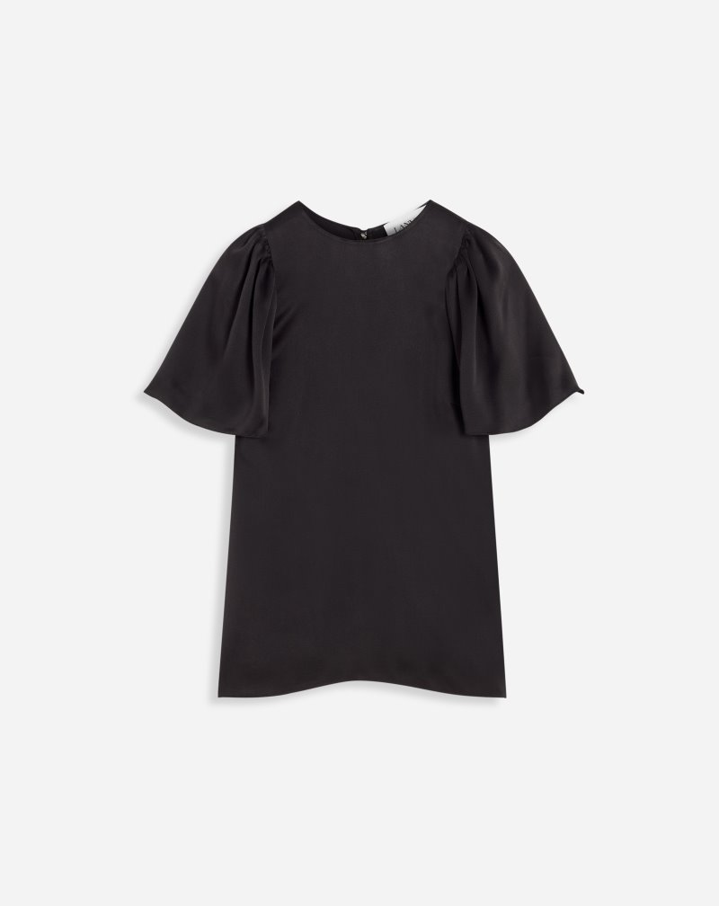 Lanvin Round Neck Top Blast Dam Svarta | VI09-2999B7