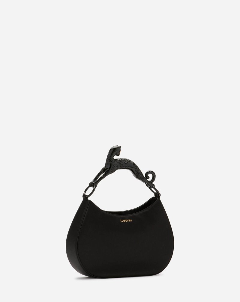 Lanvin Satin Hobo Cat Bag Sm Hobo Väska Dam Svarta | VE99-3519F9