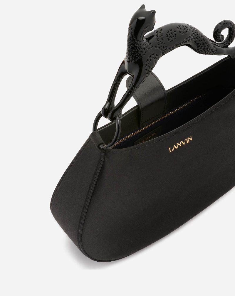 Lanvin Satin Hobo Cat Bag Sm Hobo Väska Dam Svarta | VE99-3519F9