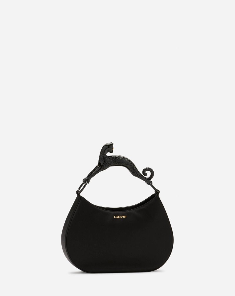 Lanvin Satin Hobo Cat Bag Sm Hobo Väska Dam Svarta | VE99-3519F9