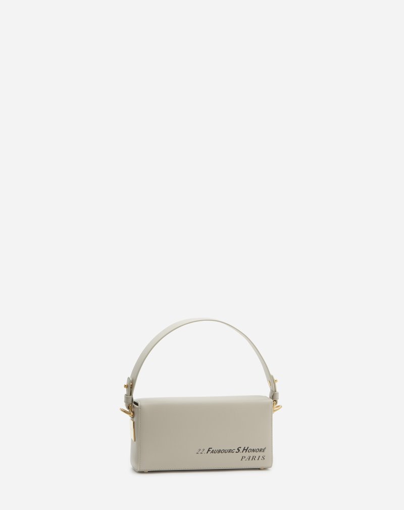 Lanvin Shiny Leather Lanvin Nano Pencil Bag Väskor Dam Grädde Svarta | MS28-0858J9