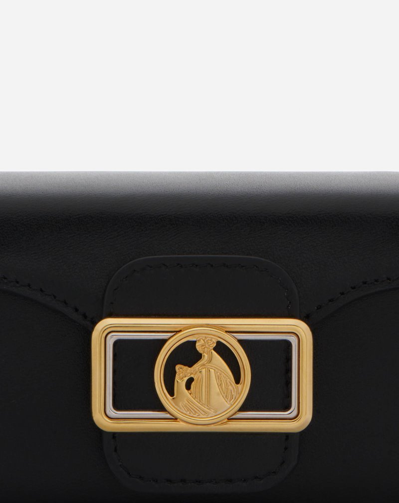 Lanvin Shiny Leather Micro Pencil Bag Väskor Dam Svarta | KQ55-0575J3