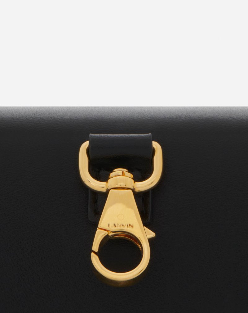 Lanvin Shiny Leather Micro Pencil Bag Väskor Dam Svarta | KQ55-0575J3