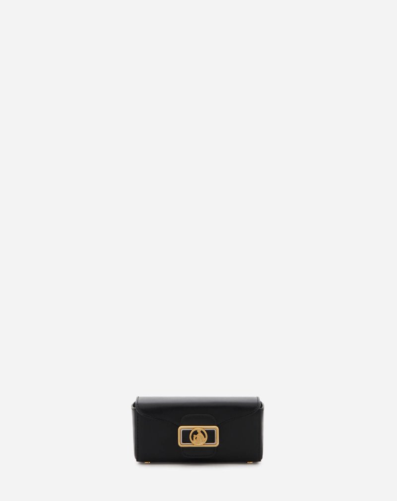 Lanvin Shiny Leather Micro Pencil Bag Väskor Dam Svarta | KQ55-0575J3