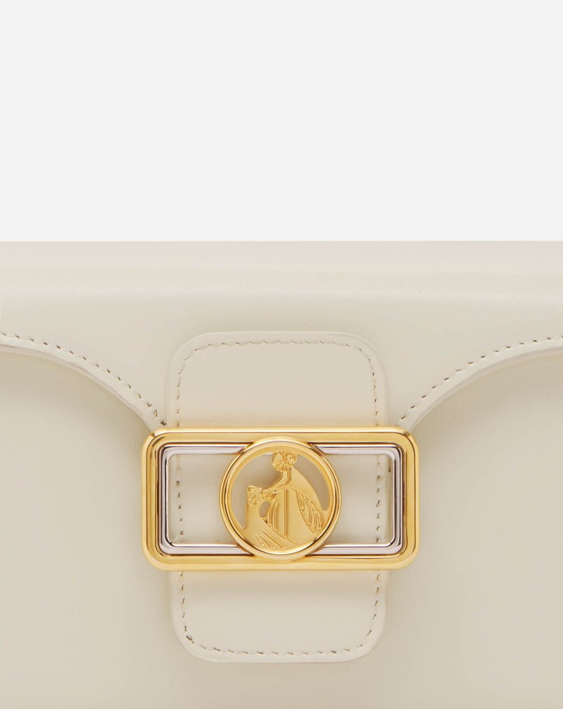 Lanvin Shiny Leather Nano Pencil Bag Väskor Dam Grädde | WG13-9793Z7