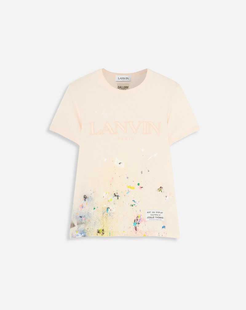Lanvin Short Sleeve Embroidered T Shirts T-shirt Dam Olika Färger | WJ54-9034K4