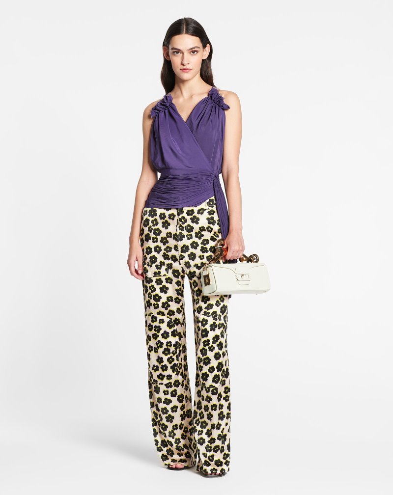 Lanvin Sleeveless Draped Top Blast Dam Lila | RZ97-2277H5