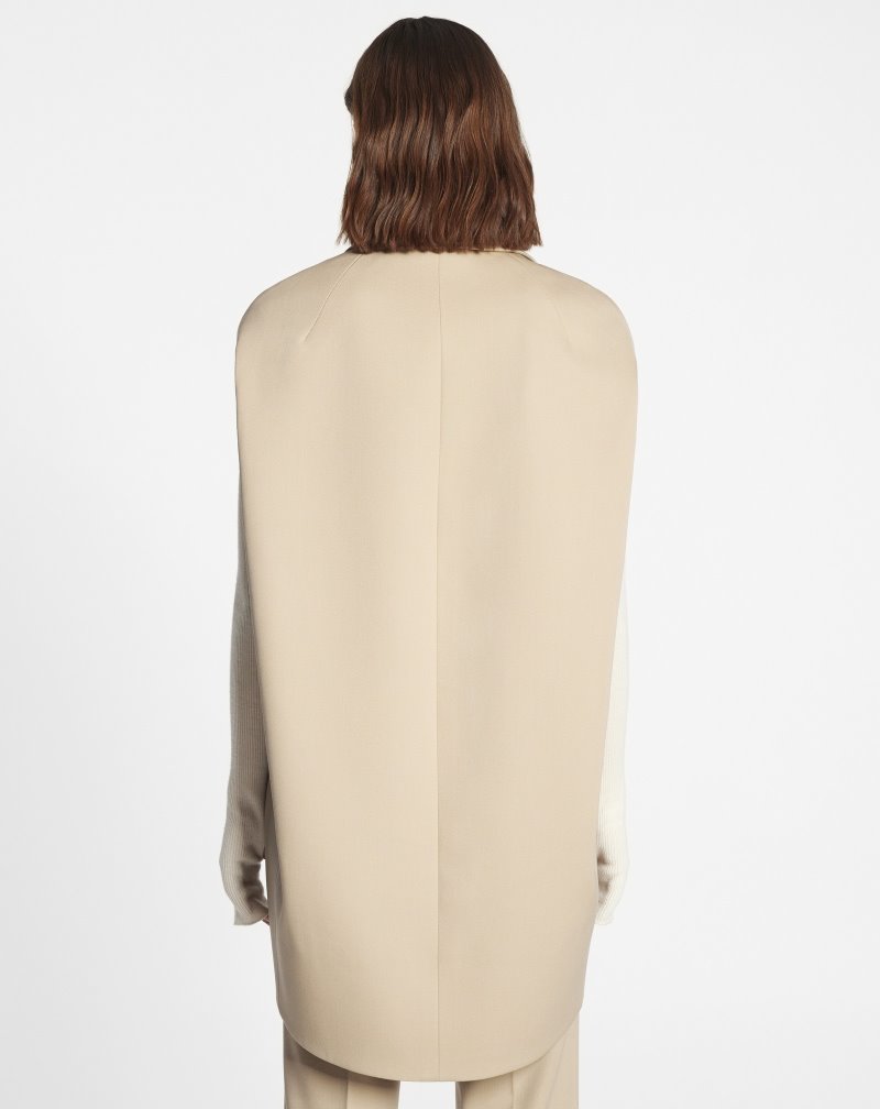 Lanvin Sleeveless Jacket Jackor Dam Ljusbeige | QL88-6528C6