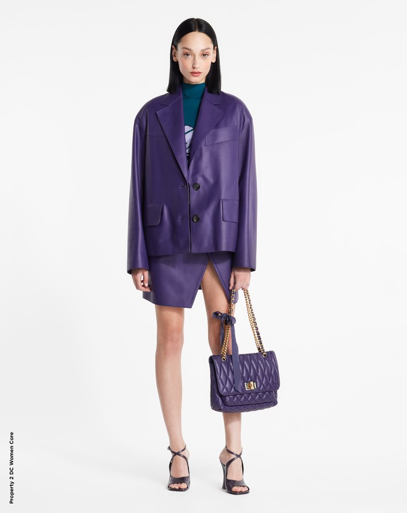 Lanvin Slit Mini Skirt Kjolar Dam Lila | CI16-9606U5