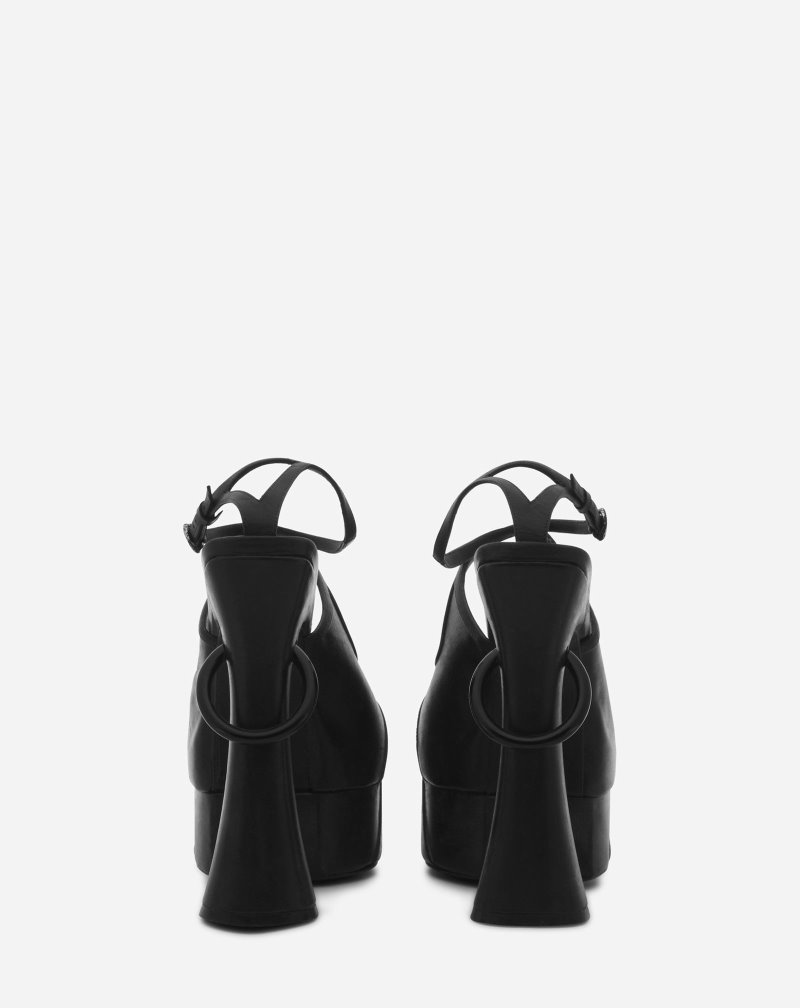 Lanvin Smile Platform Sandals Sandaler Dam Svarta | RT15-5095Z0