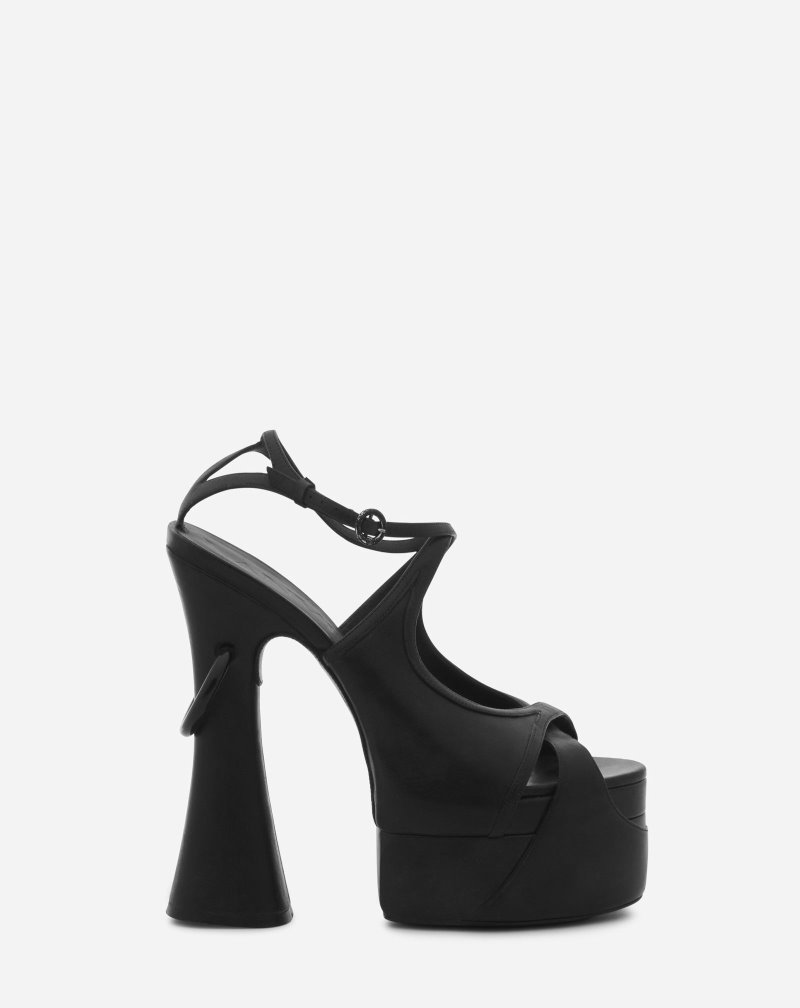 Lanvin Smile Platform Sandals Sandaler Dam Svarta | RT15-5095Z0