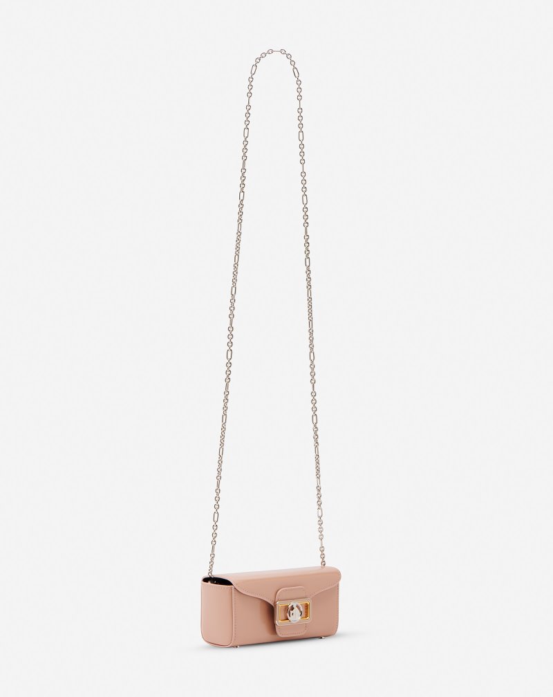 Lanvin Smooth Leather Pico Pencil Bag Väskor Dam Rosa | WZ71-3491N2