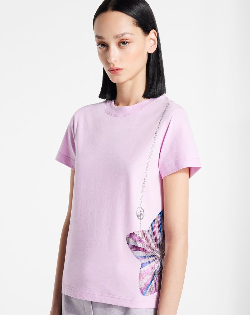 Lanvin Star X Judith Leiber T Shirts T-shirt Dam Rosa | ZP36-6096Y3
