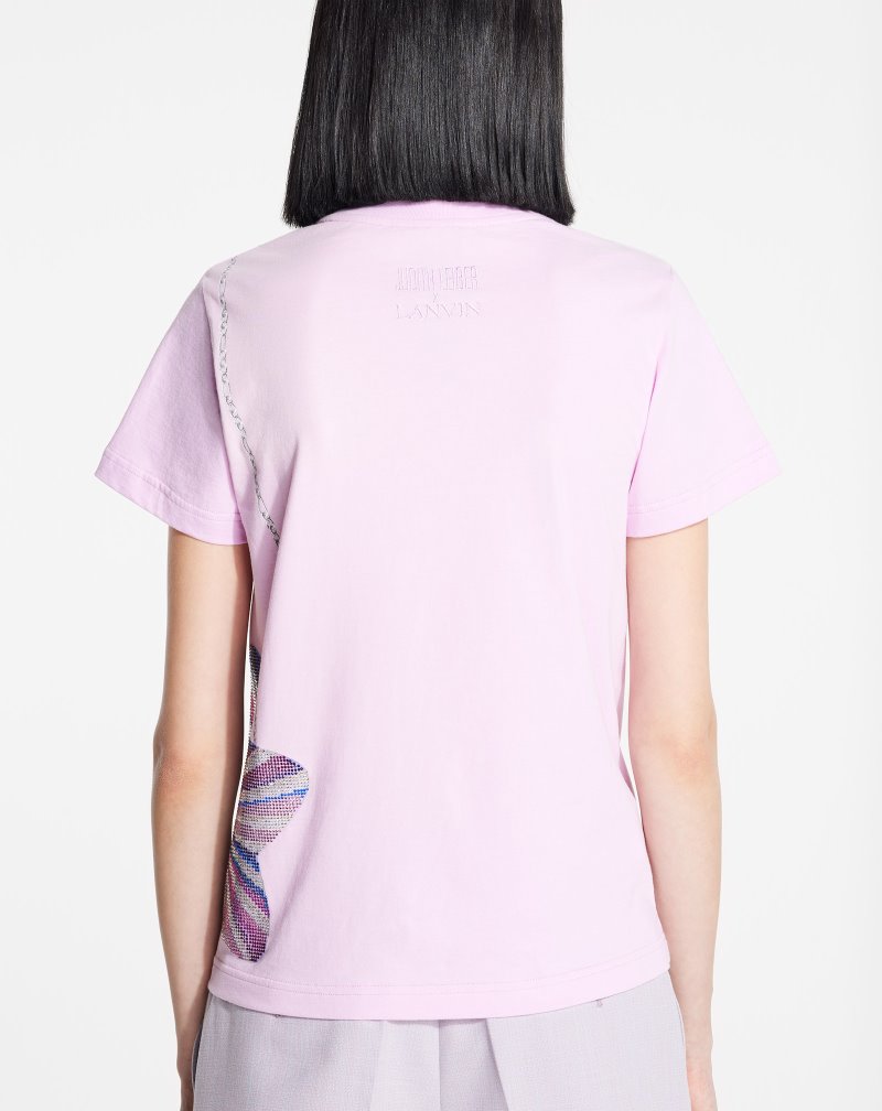 Lanvin Star X Judith Leiber T Shirts T-shirt Dam Rosa | ZP36-6096Y3
