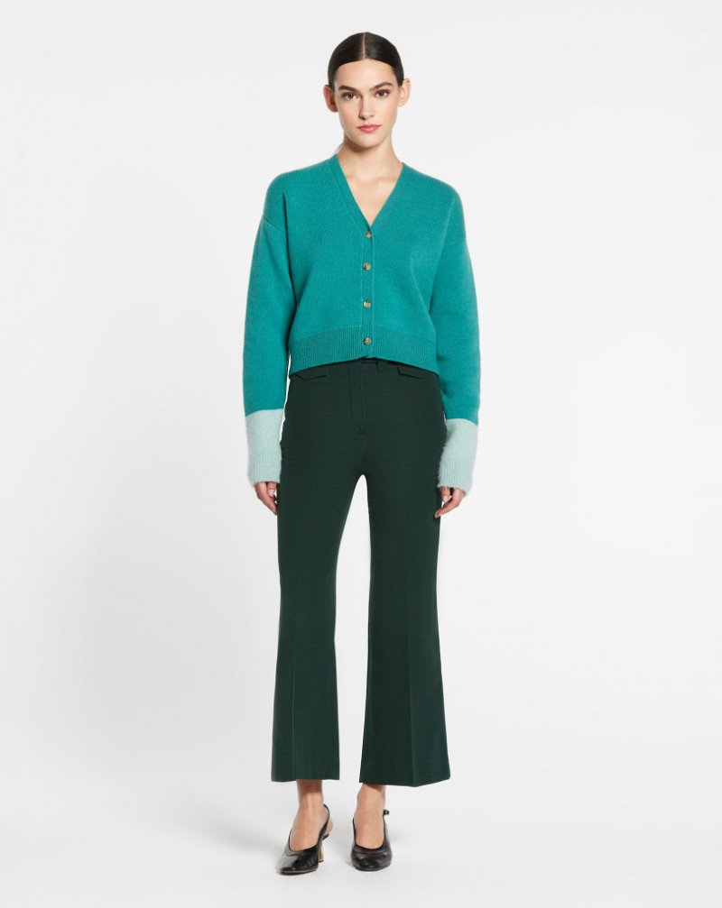 Lanvin Straight Pants Byxor Dam Gröna | EU31-2331U5