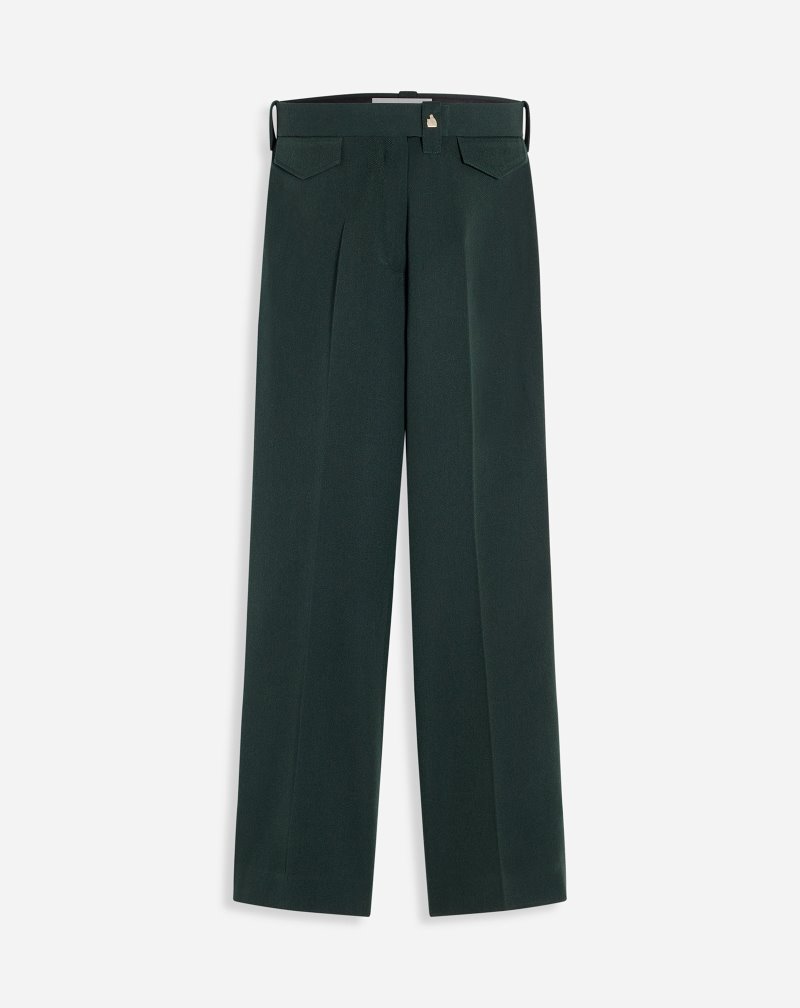Lanvin Straight Pants Byxor Dam Gröna | EU31-2331U5