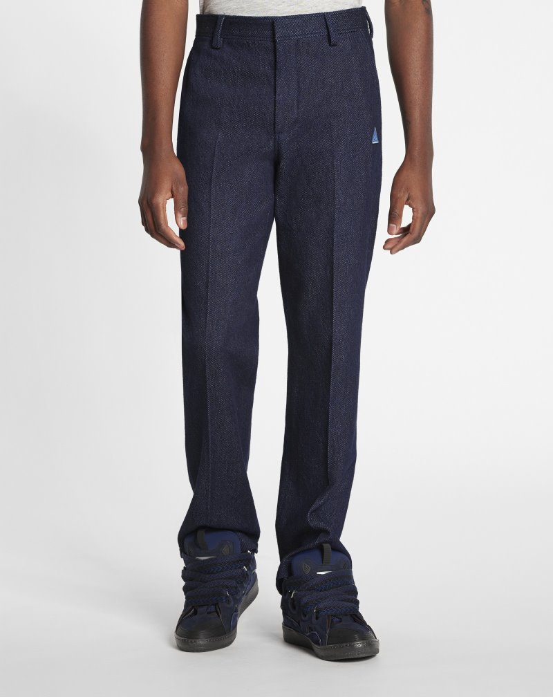 Lanvin Straight Pants Byxor Herr Blå | CX96-5616A0