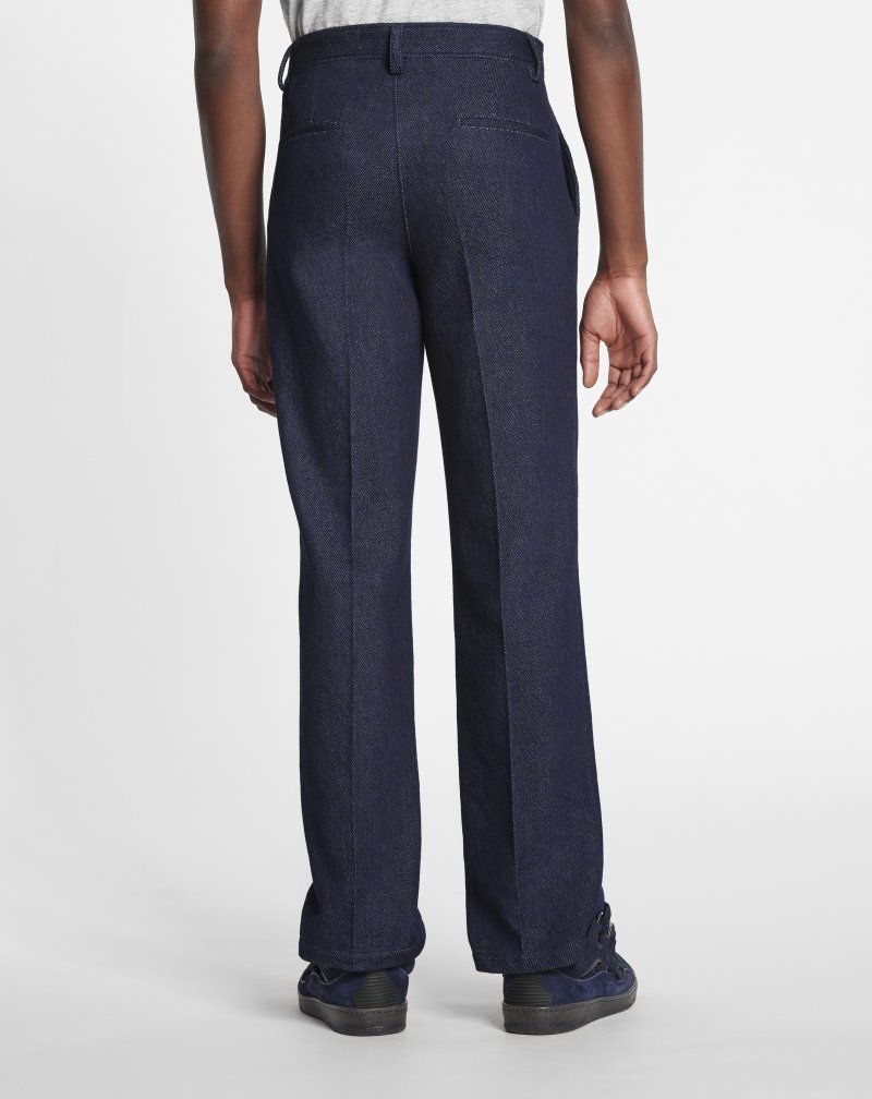 Lanvin Straight Pants Byxor Herr Blå | CX96-5616A0