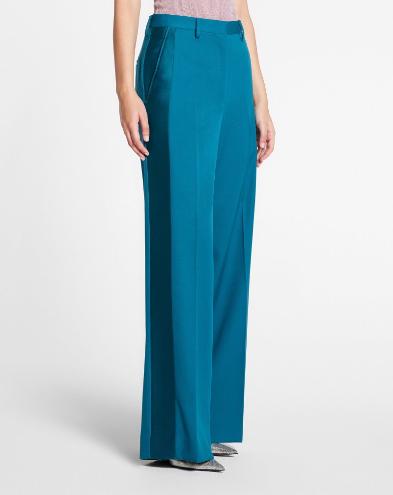 Lanvin Straight Tailored Pants Byxor Dam Blå | JT62-0222L6