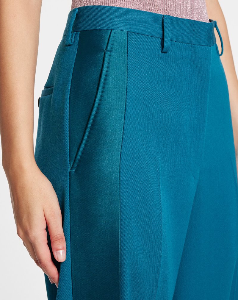 Lanvin Straight Tailored Pants Byxor Dam Blå | JT62-0222L6