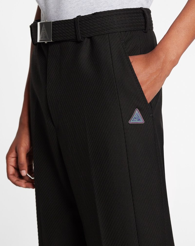 Lanvin Structured Pants With Belt Byxor Herr Svarta | ZD77-3517M0