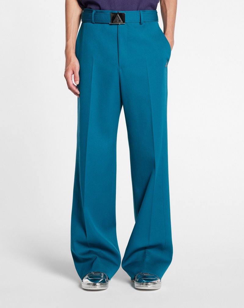 Lanvin Structured Wide-leg Pants Byxor Herr Blå | XV01-2311D0