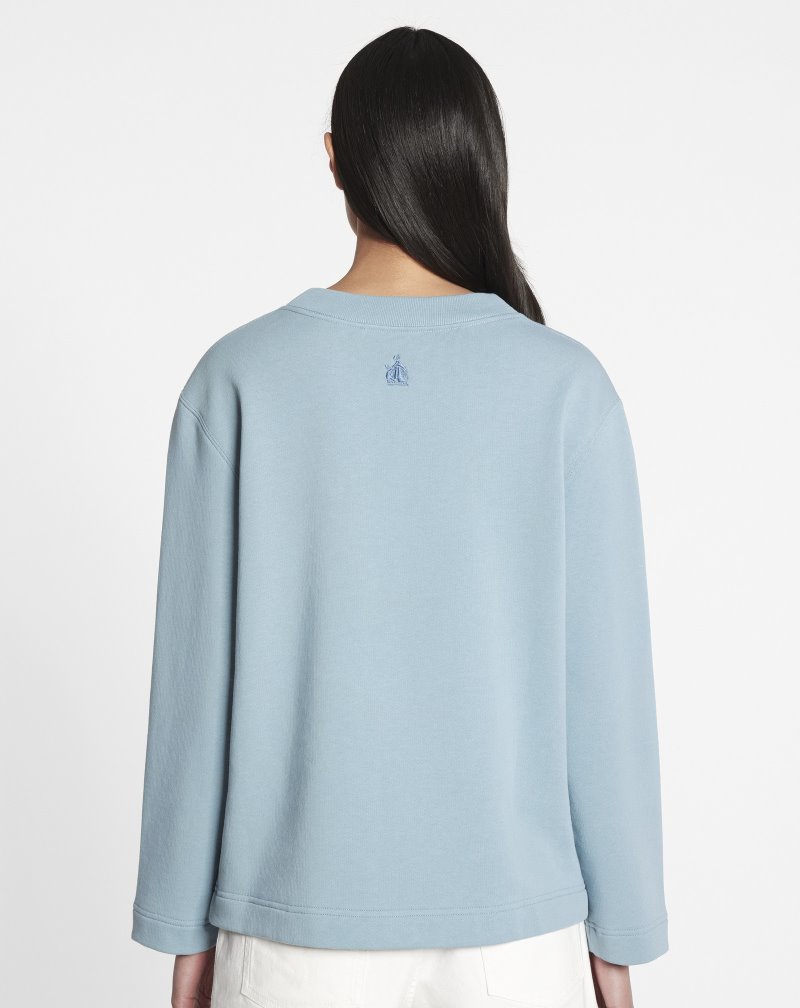 Lanvin Sweatshirt With Embroidery Necklace Tröjor Dam Grå | MM10-6310A8