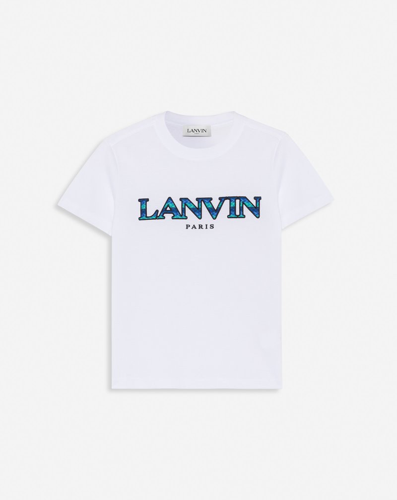 Lanvin T Shirts With Curb Embroidery T-shirt Dam Vita | KX89-3299C4