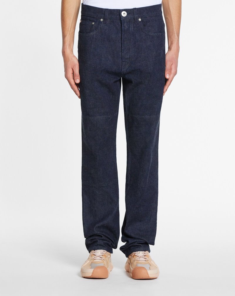 Lanvin Tapered Jeans Jeans Herr Marinblå Blå | QZ56-0856K2