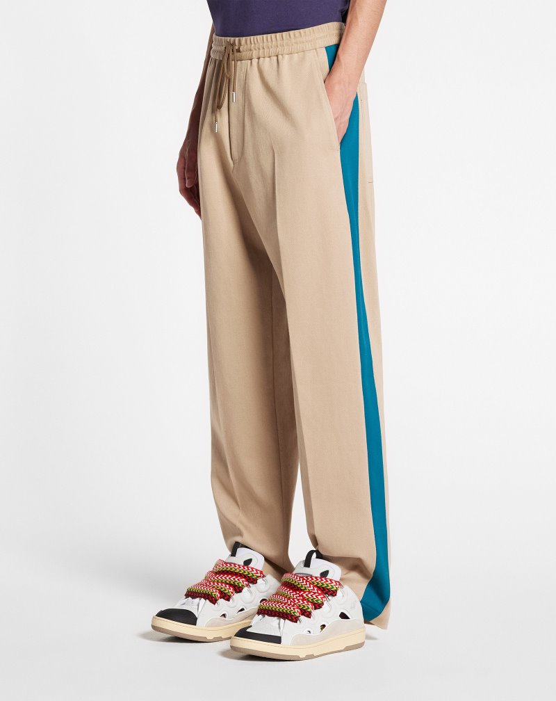 Lanvin Track Pants With Side Strips Byxor Herr Beige | GA14-3914K7